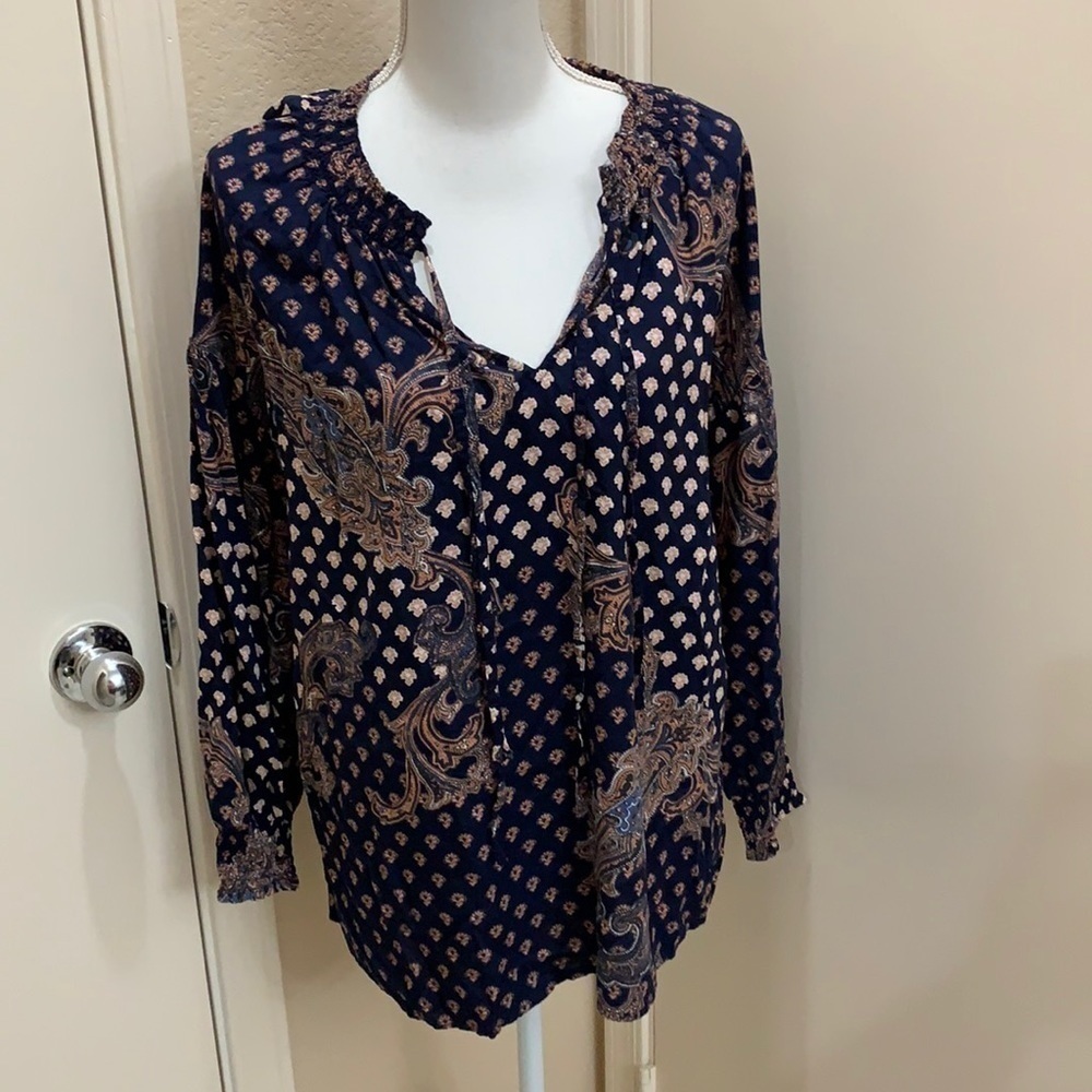 Mine west paisley boho top